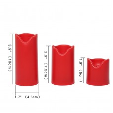 Candle Choice Flameless LED Battery Operated Pillar Candles with  Timer 3-Pack Long Lasting   